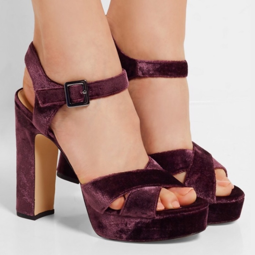 Sam Edelman "Arlene" Velvet Platform heels